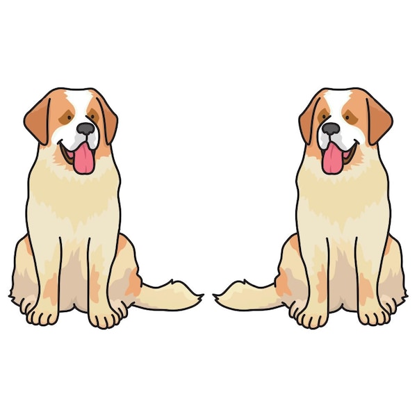 St Bernard Dog Decal, Dog Lover Decor Vinyl Sticker